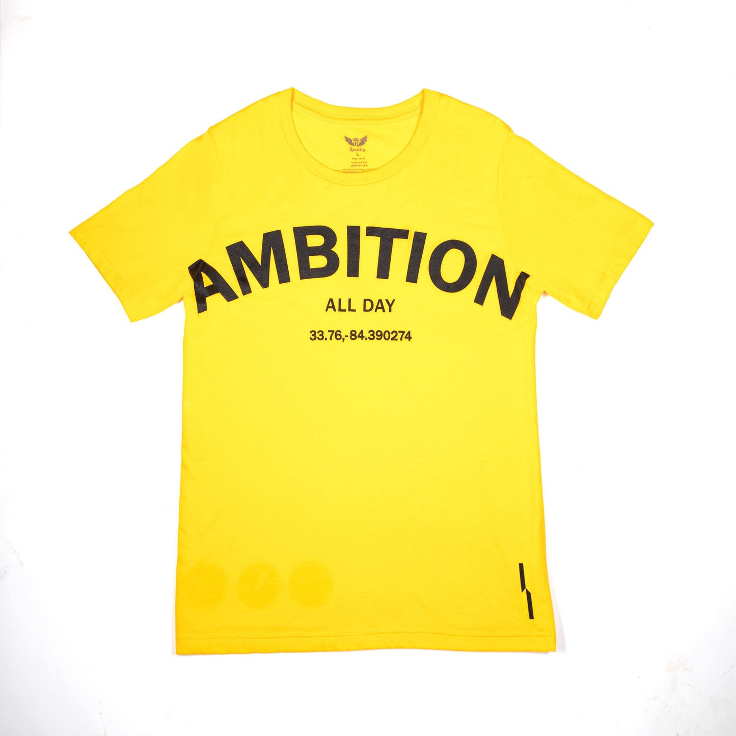 MEN’S “AMBITION” GRAPHIC TEE - YELLOW