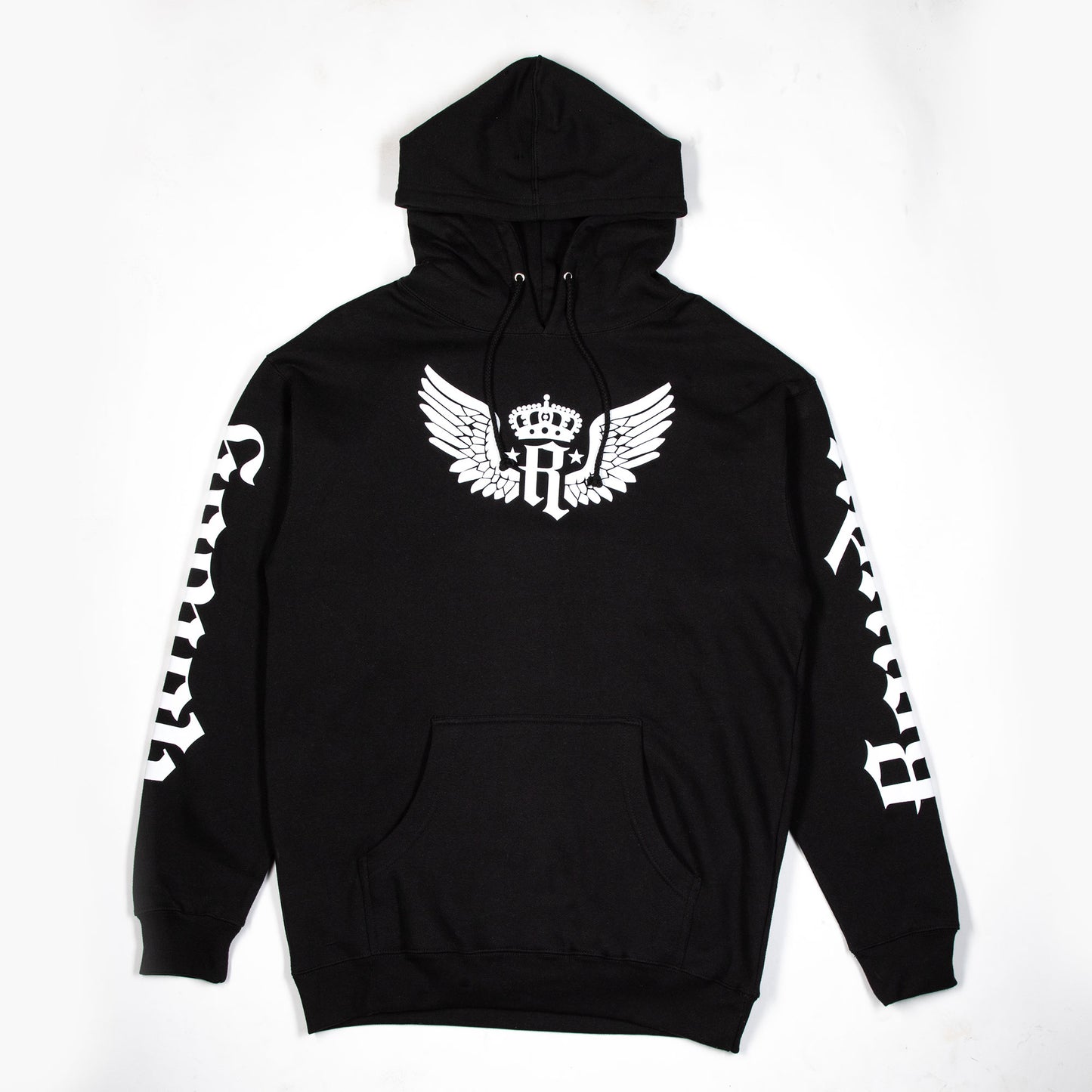 ROWDY MEN’S BLACK GRAPHIC HOODIE