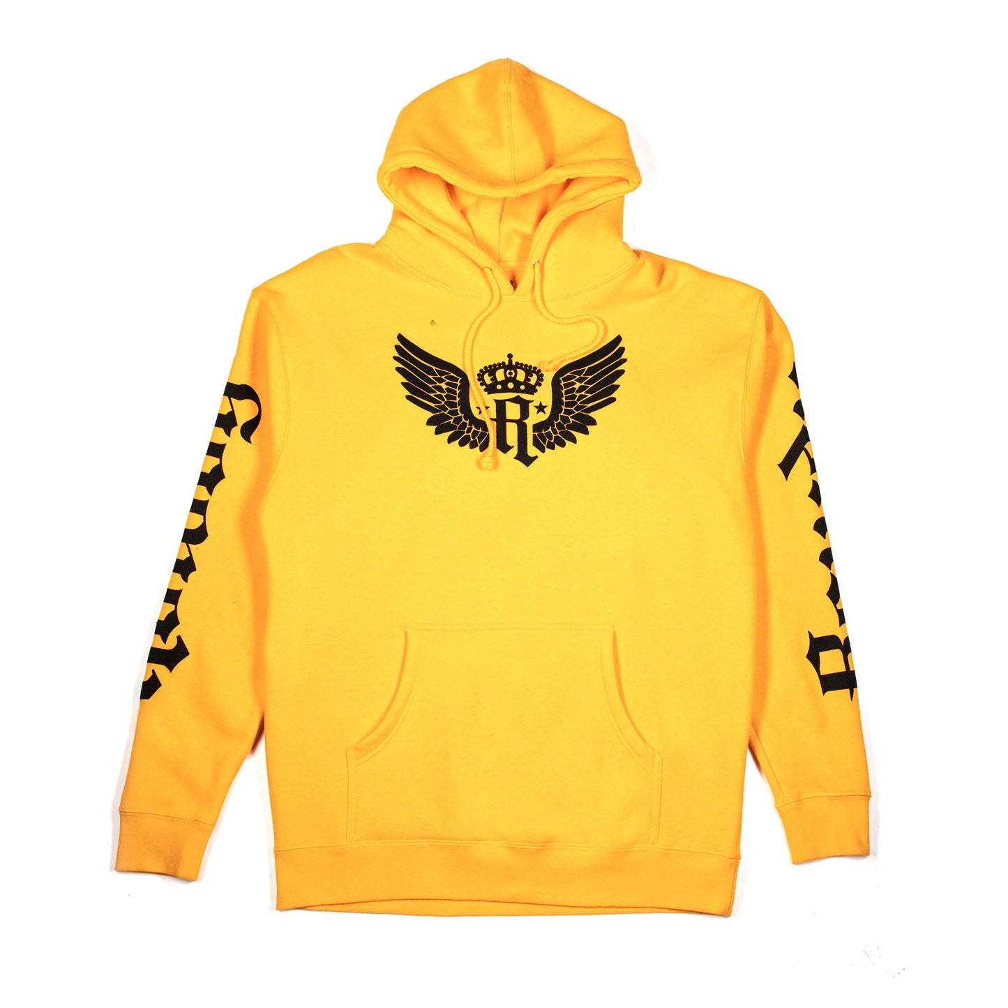 ROWDY MEN’S YELLOW GRAPHIC HOODIE