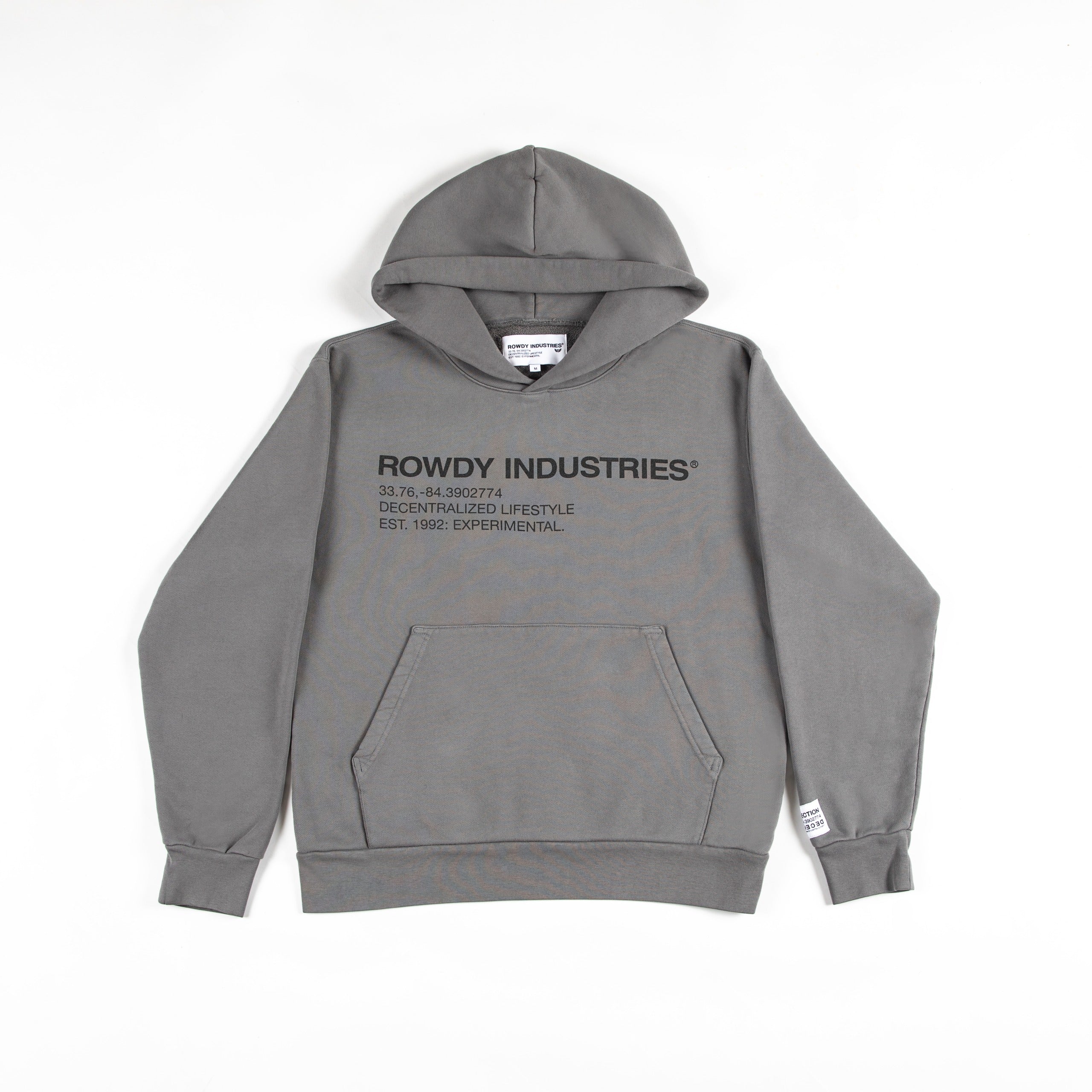 ROWDY INDUSTRIES HOODIE GREY