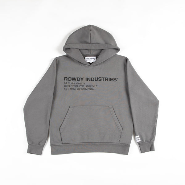 ROWDY INDUSTRIES HOODIE GREY