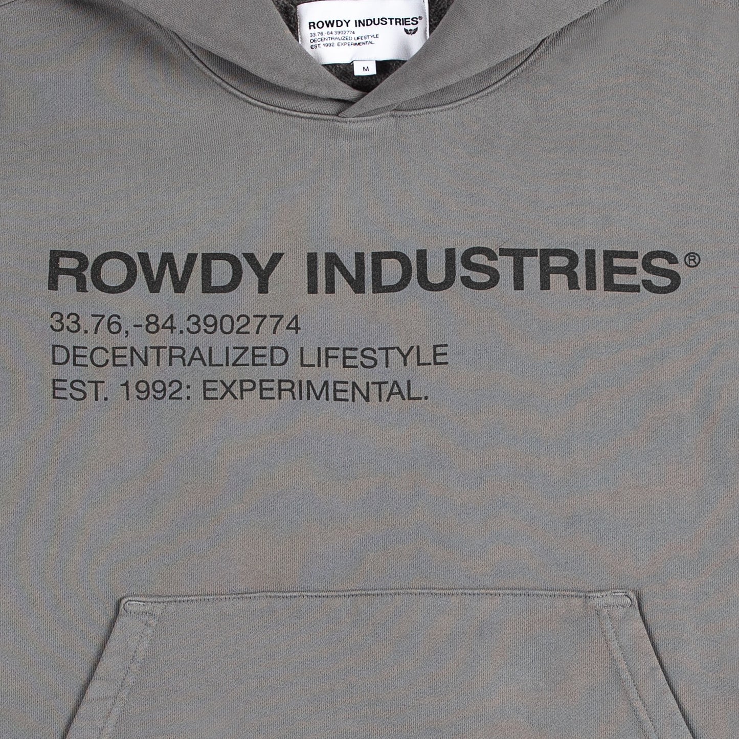 ROWDY INDUSTRIES HOODIE GREY