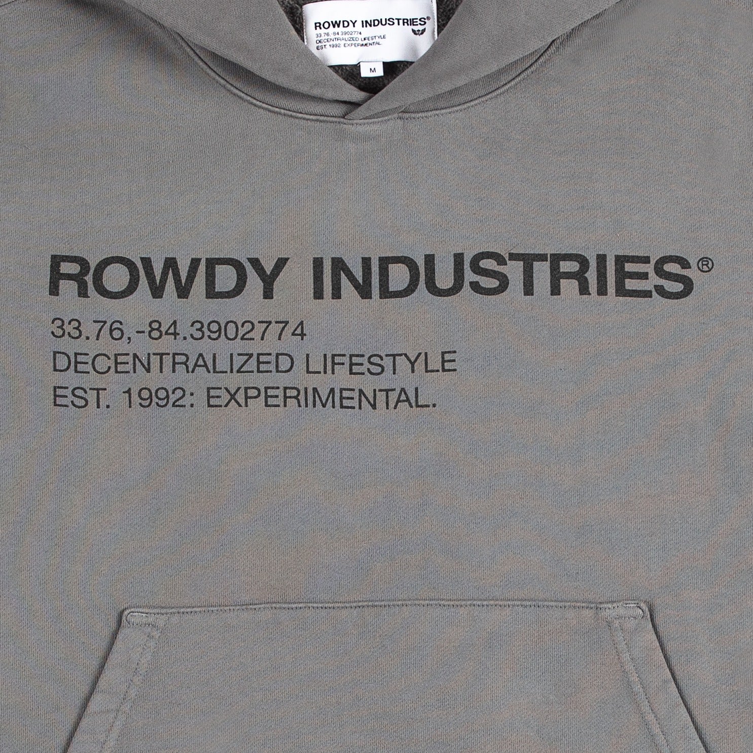 ROWDY INDUSTRIES HOODIE GREY