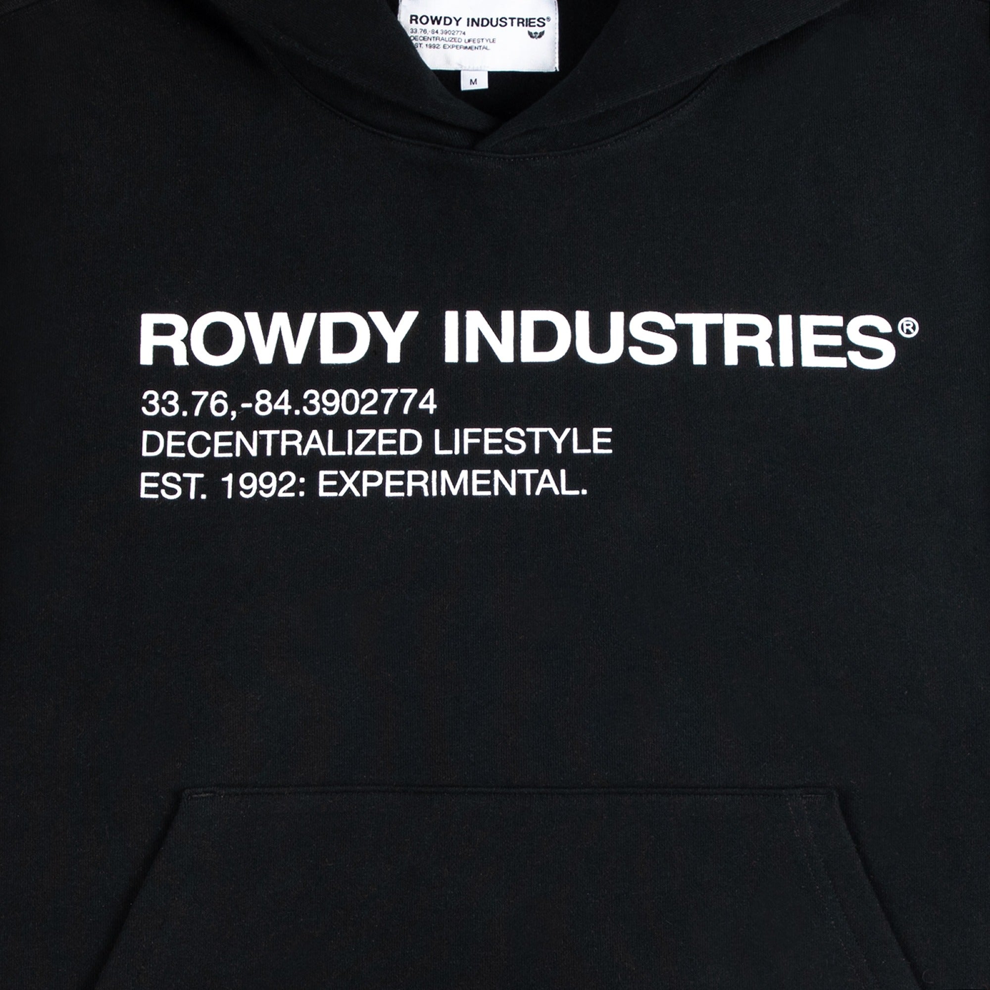 ROWDY INDUSTRIES HOODIE BLACK