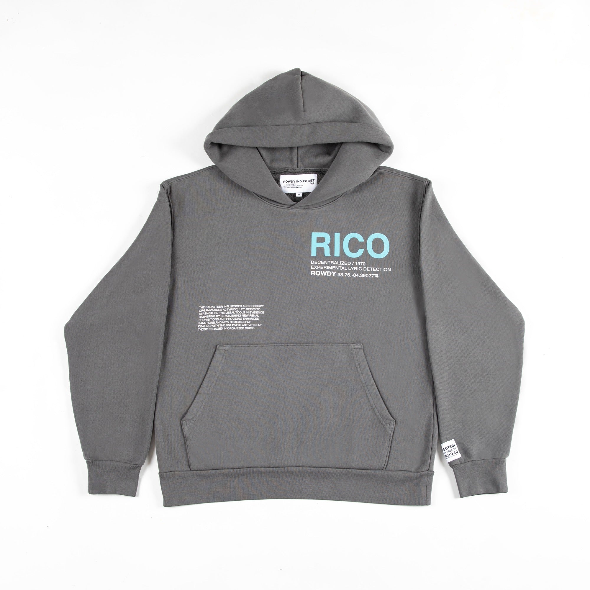 ROWDY RICO HOODIE GREY