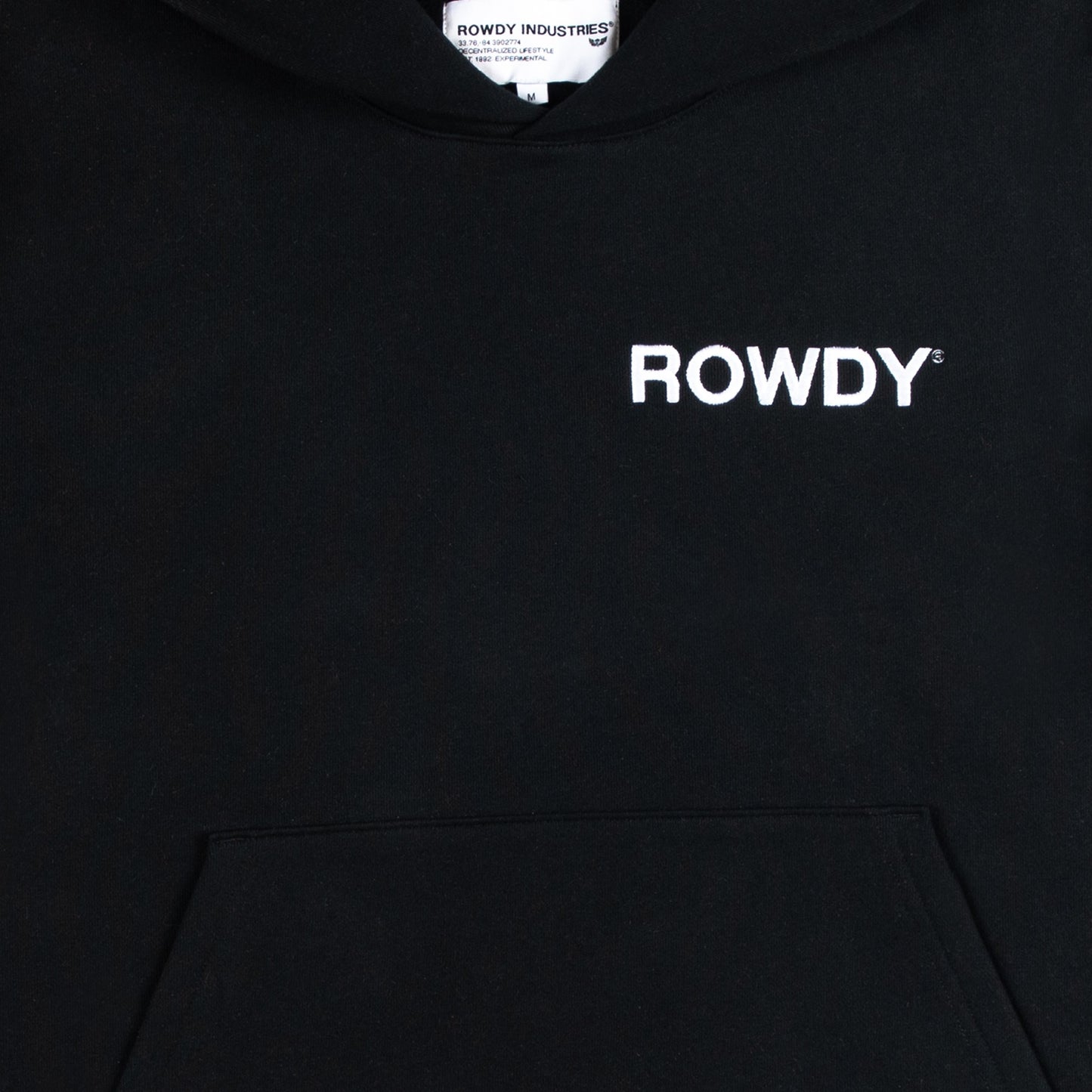 ROWDY BLACK HOODIE