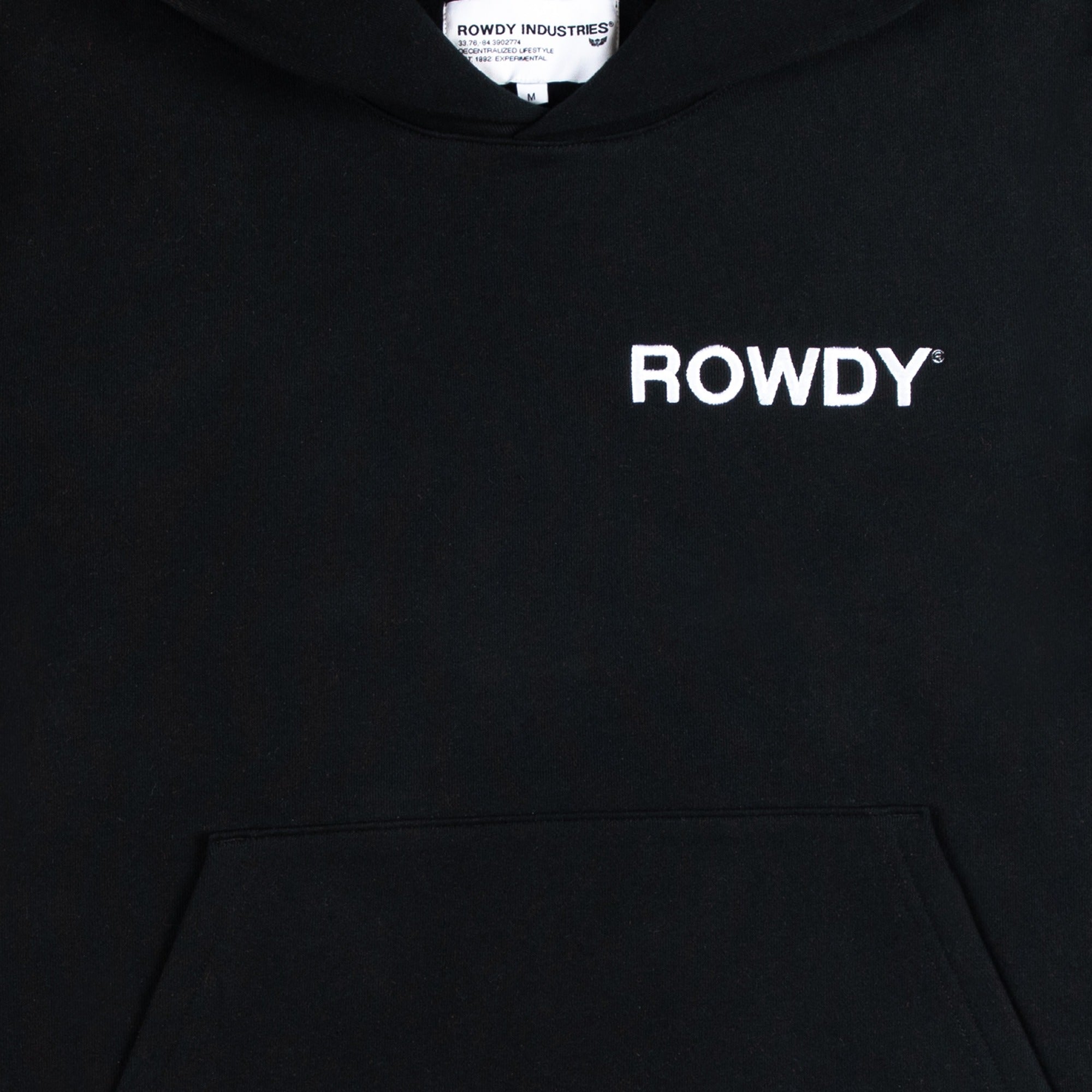 ROWDY BLACK HOODIE