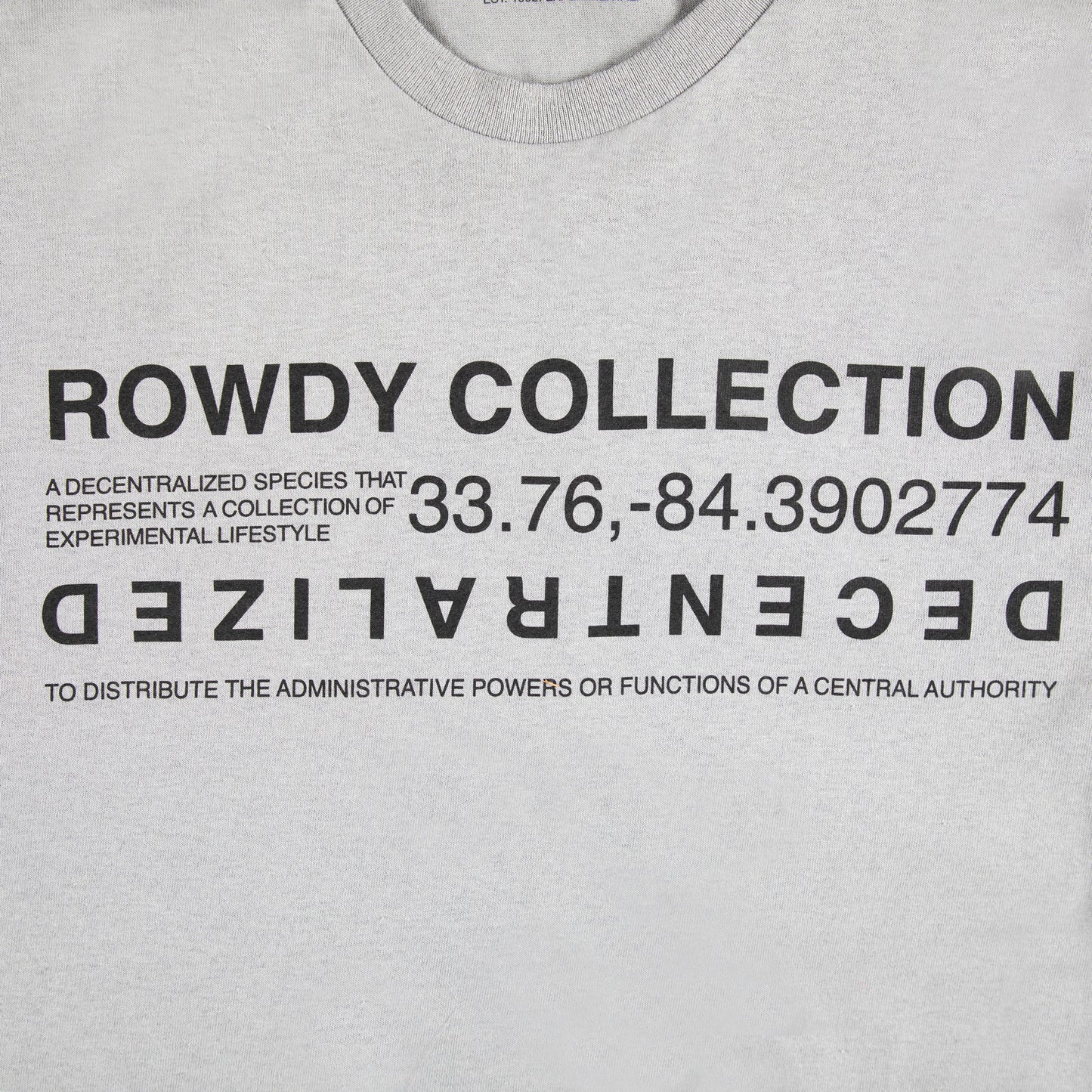 Copy of ROWDY COLLECTION GREY T-SHIRT