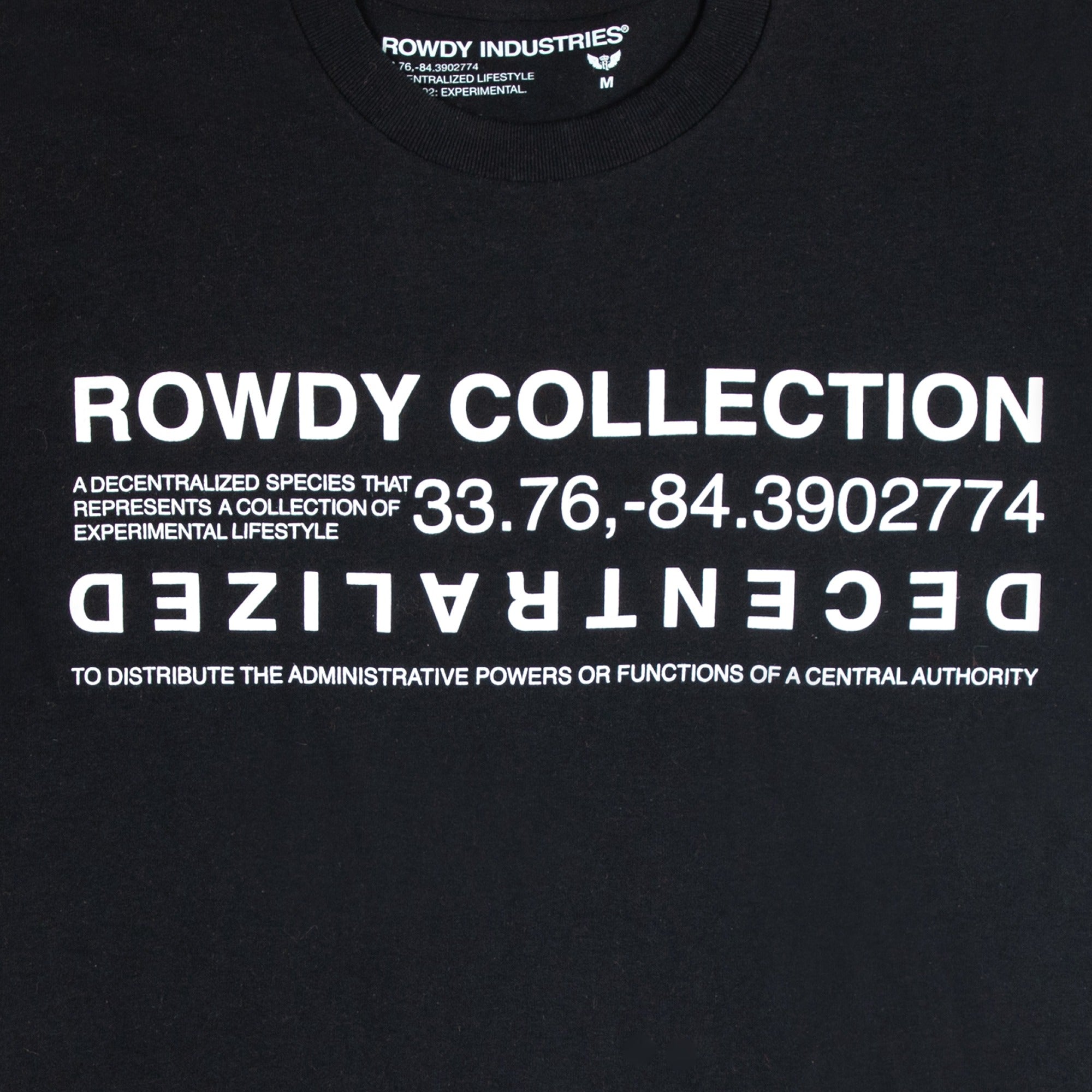 ROWDY COLLECTION BLACK T-SHIRT